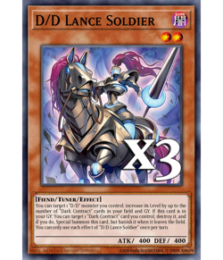 3X D/D Lance Soldier DOOD-EN001 C Doom of Dimensions NM 1st Ed Yugioh - Image 1