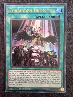 Yugioh Forbidden Droplet LED9-EN056 Ultra Rare 1st Edition NM - Image 1