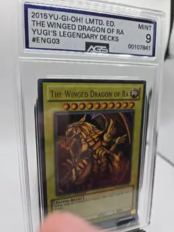 THE WINGED DRAGON OF RA 2015 YGLD-ENG03 YUGI'S LEGENDARY DECK PROMO YUGIOH AGS 9 - Image 3