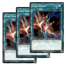 Yugioh - Cost Down x 3 - 1st Edition NM - Plus Free Holographic Card - Image 1