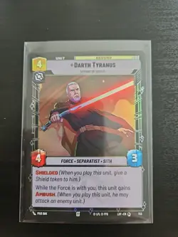 Star Wars Unlimited - Foil Card LOF 733 Darth Tyranus - Image 1