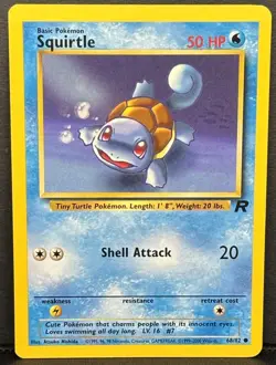 Pokemon Squirtle 68/82 Team Rocket Regular 1999-2000 Vintage WOTC TCG Card - Image 1