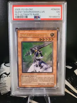 Silent Swordsman LV5, ULTIMATE RARE!! FET-EN008, PSA 5, Yugioh Card!! - Image 1