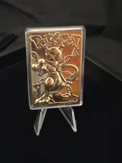 1999 BK 23k Gold Plated Mewtwo Pokemon Card! In original plastic casing - Image 1