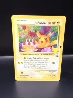 Pokemon TCG Birthday Pikachu Celebrations Classic Collection Promo Card #24 E - Image 2