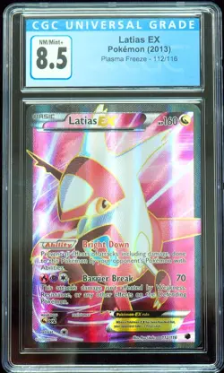 Latias EX 112/116 B&W Plasma Freeze Holo Pokemon Card CGC 8.5 Pack Fresh - Image 1
