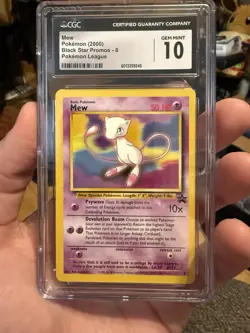 CGC 10 Mew 2000 Black Star Promos 8 Pokemon League Pokemon Card NON HOLO - Image 1