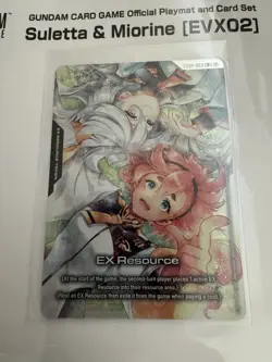 Gundam Card Game Suletta And Miorine Evx02 Playmat And Card Set Bandai Card Fest - Image 2