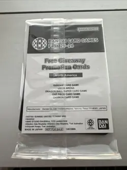 SEALED TCG Bandai Card Games Fest 25-26 Promo PACK-Gundam, OP, Digimon, UA, &DBS - Image 2