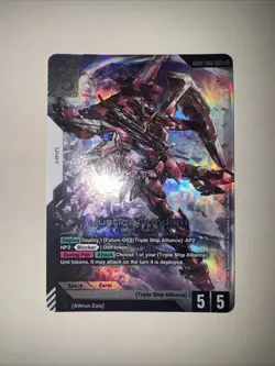 Justice Gundam - GD01-066 LR GUNDAM TCG CARD GAME FOIL ENGLISH NEWTYPE RISING - Image 1