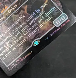 Darksteel Colossus FOIL - Promo - MTG - MISPRINT Upper Deck Rare Stamp! - Image 3