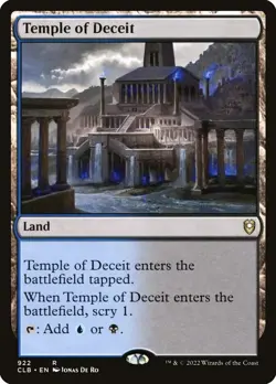 MTG Temple of Deceit (922/1080) Commander Legends Battle for Baldur's Gate LP - Image 1