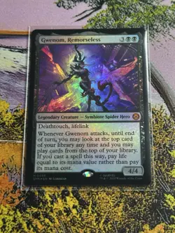 Gwenom, Remorseless - Foil Marvel's Spider-Man MTG - Image 3