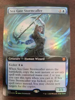Sea Gate Stormcaller NM FOIL EXTENDED Zendikar Rising MTG FREE SHIPPING - Image 1