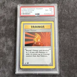 Pokemon PSA 8 Super Potion 1st Edition Shadowless Base Set 90/102 WOTC 1999 - Image 1