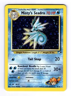 Misty's Seadra (Prerelease) WoTC Promo #009 (2000) Promo Holo LP Pokemon - Image 1