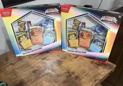 FOUR!! Pokemon TCG Scarlet & Violet Prismatic Evolutions Poster Collection Box - Image 1