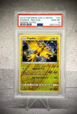 PSA 10 💎 ⚡ Pokemon Hidden Fates Zapdos Reverse Holo 24/68 LOW POP | SUN & MOON - Image 1
