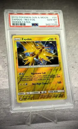 PSA 10 💎 ⚡ Pokemon Hidden Fates Zapdos Reverse Holo 24/68 LOW POP | SUN & MOON - Image 3