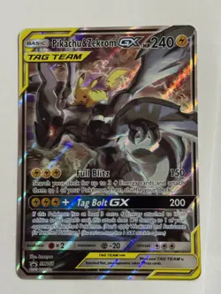 2019 Pokemon Tag Team Pikachu & Zekrom GX SM168 Sm Holo Mint - Image 2