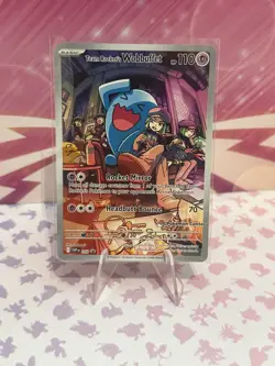 Pokemon TCG Team Rocket’s Wobbuffet 203 - Pokemon Center Stamped Destined Rivals - Image 1