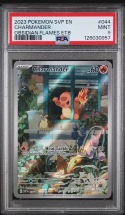 2023 POKEMON SVP OBSIDIAN FLAMES ETB PROMO #044 CHARMANDER PSA 9 - Image 1