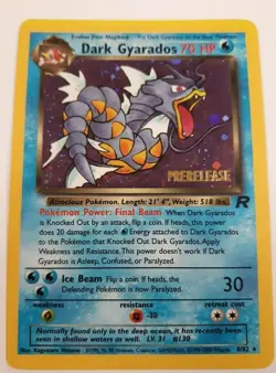 RARE Pokemon Team Rocket Dark Gyarados Prerelease Promo MINT Rare NEVER PLAYED - Image 1