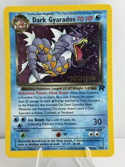 Dark Gyarados (Prerelease) 08/82 Wotc Promo Holo Pokemon NM - Image 1