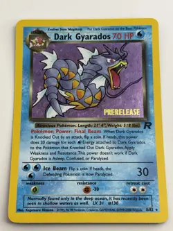 Dark Gyarados (Prerelease) 08/82 Wotc Promo Holo Pokemon NM - Image 5