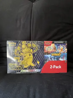 1 Costco Exclusive Pokemon Surging Sparks ETB + Booster Bundle Sealed - Image 1