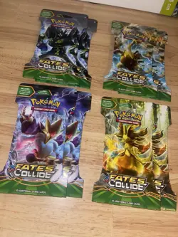 Pokemon XY Fates Collide 8 Sleeved Booster Pack Art Set - Unweighed - Sealed - Image 2
