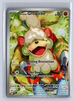 2024 Pokemon Twilight Masquerade Hisuian Growlithe #181/167 - Image 1
