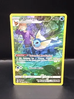 Pokemon TCG Vaporeon TG02/TG30 Swsh09: Brilliant Stars Trainer Gallery Holo - Image 1