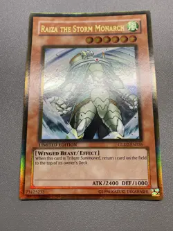 Yu-Gi-Oh! Raiza The Storm Monarch Ultra Rare Limited Edition GLD2-EN026 HP - Image 1