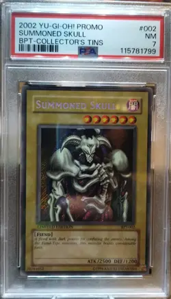 2002 Yu-Gi-Oh! Summoned Skull #002 BPT-Collectors Tin PSA 7 Fresh Grade - Image 3