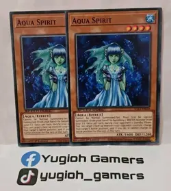 YUGIOH AQUA SPIRIT X2 COMMON LIGHT PLAYED - Image 1