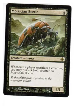 Mortician Beetle Rise of the Eldrazi Black insect magic the Gathering rare card - Image 1