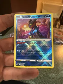Radiant Greninja Pokemon Card Basic 130 HP Rare Holo Foil Trading Card - Image 1