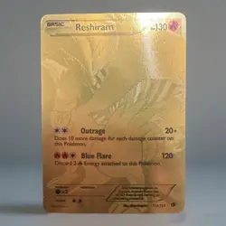 Reshiram 114/113 Legendary Treasures Gold Secret Rare Full Art Holo Pokemon Card - Image 1