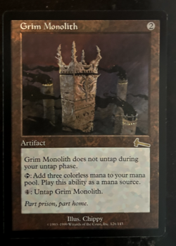 Grim Monolith - Artifact - Urza’s Legacy - Near Mint - Magic The Gathering - Image 3