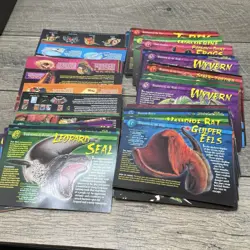 Weird N Wild Creatures Lot w/ Case, Big/Small Cards, & Fossil Collection - Image 5