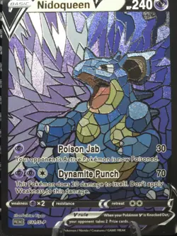Nidoqueen CUSTOM Stained Glass Holo Shiny Card For Display Only - Image 2