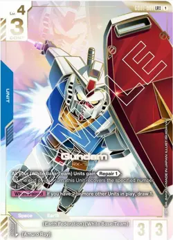 Gundam Card Game GD01-001 LR Gundam - Image 3