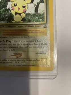 PICHU 35 Reverse Holo Unplayed Black Star PROMO Pokemon Card Near Mint - Image 3