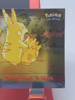 Racing Cheek To Cheek Topps Pokemon Card Holo Pikachus Vacation #48 LP - Image 3