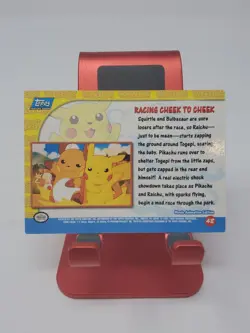 Racing Cheek To Cheek Topps Pokemon Card Holo Pikachus Vacation #48 LP - Image 4