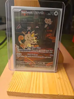 Pokemon TCG Team Rockets Meowth & Giovanni Cosmos Holo Rare Card Mint - Image 1