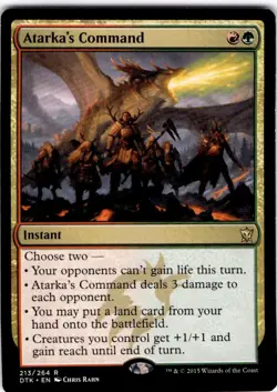Magic The Gathering Atarka's Command Rare #213 - Image 1