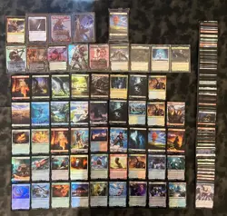 MTG FINAL FANTASY Lot: 57 Foils + 128 Commons + Sealed Land Pack - Image 1