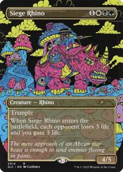 Siege Rhino - Extended Art SLD LP MTG - Image 1